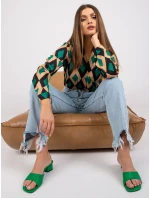 Halenka DHJ BZ 15256.53P černozelená Halenka DHJ BZ 15256.53P černozelená