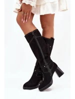 Kozačky na podpatku  model 216796 Step in style