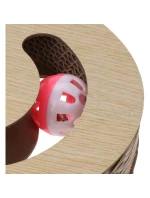 INTERAKTIVNÍ HRAČKA PRO KOČKY KARTONOVÉ DŘEVĚNÉ KULIČKY 2 KS 36X25X5CM