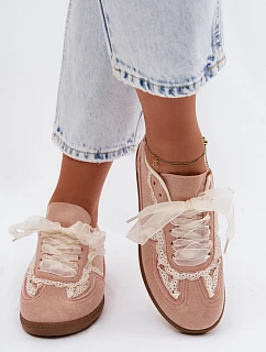 Dámské tenisky s krajkou růžové Ilrene