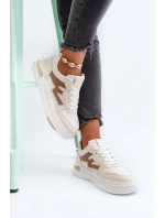 Dámské tenisky na platformě vyrobené z eko kůže, béžová Lynnette Dámské tenisky na platformě vyrobené z eko kůže, béžová Lynnette