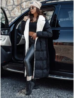Dámská zimní bunda BALLMODA dlouhá s kožešinou černá FashionStreet TY4586