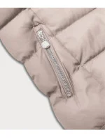 Tmavě béžová péřová dámská vesta (5M719-62) Tmavě béžová péřová dámská vesta (5M719-62)