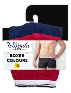 Dvojbalení bavlněných boxerek BOXER COLOURS 2x - BELLINDA - červená