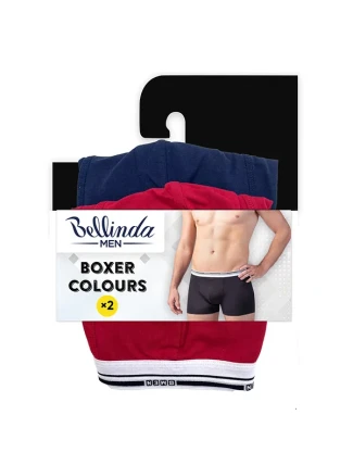 Dvojbalení bavlněných boxerek BOXER COLOURS 2x - BELLINDA - červená