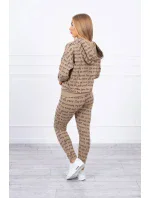 Sada s potiskem v barvě camel Sada s potiskem v barvě camel