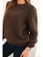 Svetr dámský z měkkého mohairu hnědý Svetr dámský z měkkého mohairu hnědý