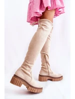 Dámské semišové boty Workers světle béžová Cheera Dámské semišové boty Workers světle béžová Cheera