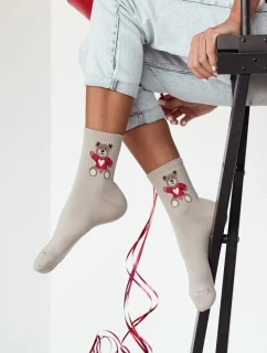 Milena ponožky 0200-144 Valentýnský medvěd 37-41