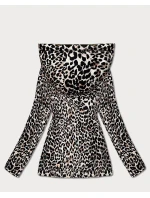 Dwustronna kurtka parka Goodlookin zielona panterka (KK60424-2#)