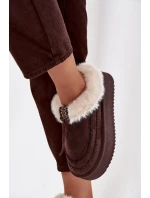 Dámské sněhule s kožíškem na platformě čokoládové Rosmira Dámské sněhule s kožíškem na platformě čokoládové Rosmira