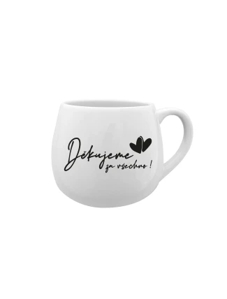 DĚKUJEME ZA VŠECHNO! - bílý keramický hrníček 300 ml DĚKUJEME ZA VŠECHNO! - bílý keramický hrníček 300 ml