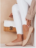 Dámské semišové baleríny s plochým podpatkem GLAMINO white FashionStreet ZY0764