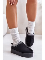 Sněhule Dámské Na Platformě Zateplené Kožíškem Černé Remenia Sněhule Dámské Na Platformě Zateplené Kožíškem Černé Remenia