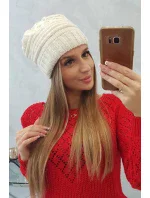 Dámská čepice Łucja K337 ecru