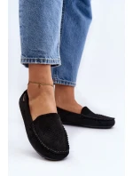 Dámské černé šněrovací mokasíny Rasirna