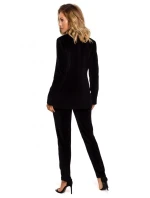 M643 Sametové sako s jedním knoflíkem - vínové