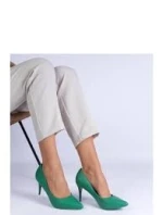 Dámské lodičky na jehlovém podpatku B-831 Zelená - Bellucci Dámské lodičky na jehlovém podpatku B-831 Zelená - Bellucci