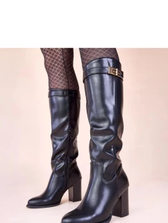 Kozačky na podpatku model 221036 Solea