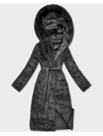 Oboustranná zimní bunda - kožíšek v grafitové barvě Minority (P3-6020-27) Oboustranná zimní bunda - kožíšek v grafitové barvě Minority (P3-6020-27)