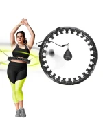 HULA HOP SET HHW12 ČERNÝ S VÝSTUPKY A ZÁVAŽÍMI HMS + OPASEK BR163 ČERNÝ PLUS SIZE HULA HOP SET HHW12 ČERNÝ S VÝSTUPKY A ZÁVAŽÍMI HMS + OPASEK BR163 ČERNÝ PLUS SIZE