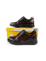 Scholl Emma Laces dámské sportovní kožené hnědé dámské platformy