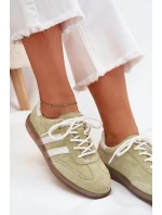 Nízké Kožené Sneakery Dámské Limetkové Ismina