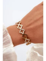 Dámský náramek zdobený kubickými zirkony, nerezová ocel, zlato