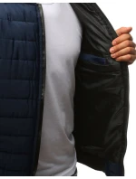 Pánská prošívaná bunda bomber tmavě modrá TX2205