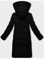 Černá dámská zimní bunda s kontrastní podšívkou Glakate (LU-238152#) Černá dámská zimní bunda s kontrastní podšívkou Glakate (LU-238152#)