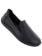 Dámské barefoot ažurové kožené polobotky M.Daszynski OL38-2