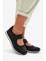 Sportovní dámské polobotky na suchý zip Černé Aveliette Sportovní dámské polobotky na suchý zip Černé Aveliette