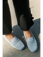 Dámské mokasíny z broušené kůže Big Star – modré