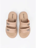 Trendy  nazouváky dámské hnědé platforma