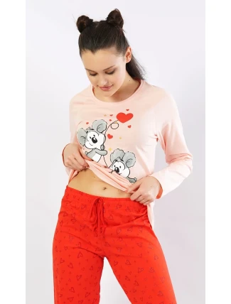 Dámská pyžamo dlouhé Koaly Dámská pyžamo dlouhé Koaly