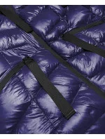 Tmavě modrá krátká dámská zimní bunda (23066-215)