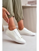 Dámské kožené šněrovací klasické tenisky bílé Misima Dámské kožené šněrovací klasické tenisky bílé Misima
