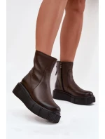 Boty na široké podrážce model 216959 Step in style Boty na široké podrážce model 216959 Step in style
