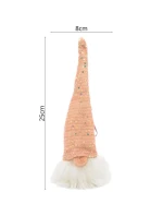 DEKORATIVNÍ LED SANTA CLAUS 25CM RŮŽOVÁ