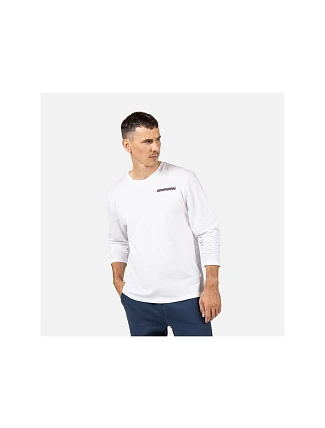 Pánské tričko ROSSIGNOL Long Sleeve Tee, bílé Pánské tričko ROSSIGNOL Long Sleeve Tee, bílé