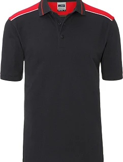 Daiber JN 858 Pánské pracovní piqué polo - Color 02.0858 carbon/red