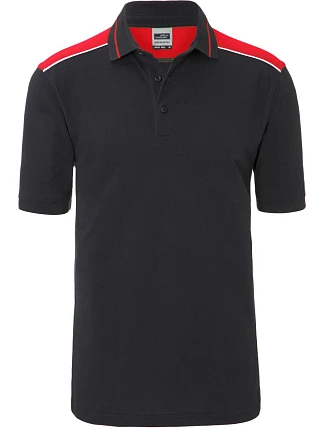Daiber JN 858 Pánské pracovní piqué polo - Color 02.0858 carbon/red