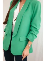 Elegantní sako s klopami světle zelené Elegantní sako s klopami světle zelené