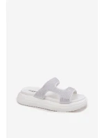 Zdobené Dámské Pantofle Na Platformě Bílé Jestella