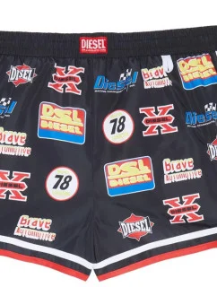 Pánské koupací kraťasy - 00S0L6-0NDAC-900 - černá/potisk - Diesel