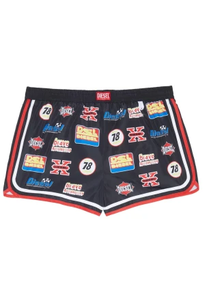 Pánské koupací kraťasy - 00S0L6-0NDAC-900 - černá/potisk - Diesel Pánské koupací kraťasy - 00S0L6-0NDAC-900 - černá/potisk - Diesel
