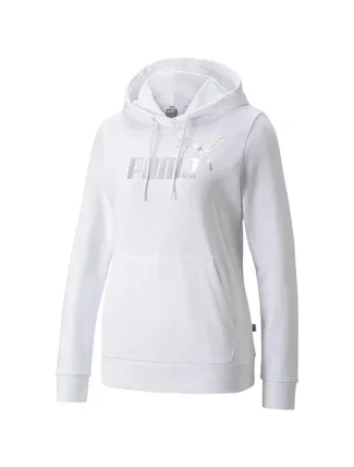 Dámská mikina Metallic Logo 849958 02 Bílá se stříbrnou - Puma Dámská mikina Metallic Logo 849958 02 Bílá se stříbrnou - Puma