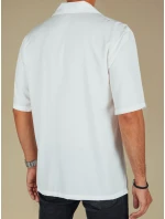 Pánská bílá košile s krátkým rukávem FashionStreet KX1086
