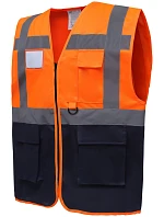 Yoko HVW 801 Hi-Vis multifunkční vesta 79.W801 hi vis orange/navy Yoko HVW 801 Hi-Vis multifunkční vesta 79.W801 hi vis orange/navy