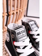 Dětské Tenisky Vysoké Se Zipem BIG STAR HH374188 Černé Dětské Tenisky Vysoké Se Zipem BIG STAR HH374188 Černé